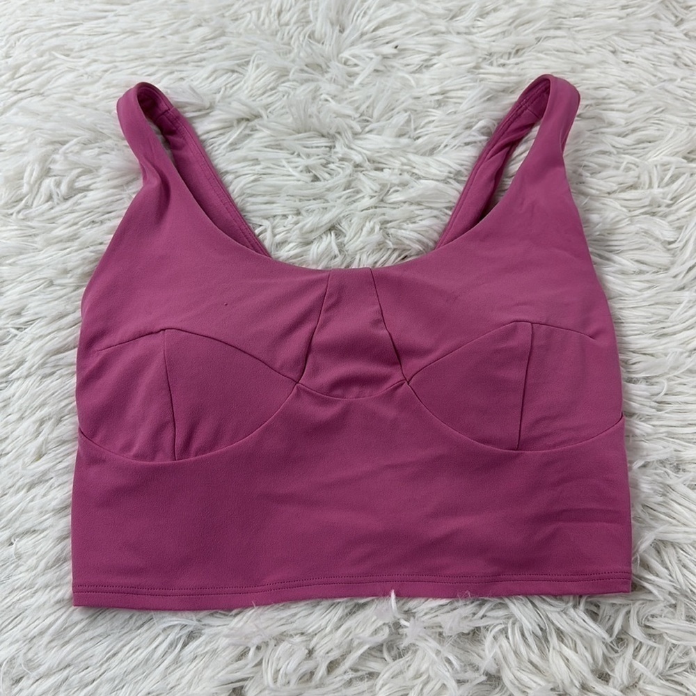 Lululemon Nulu Front-Darting Yoga Bra *Light Support, B/C Cup Pink Blossom